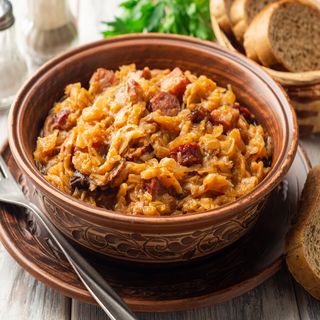 Bigos z kiszonej kapusty