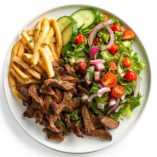 Danie Kebab na talerzu Kurczak/Wołowina standard