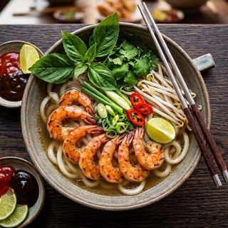 Zupa Udon krewetki