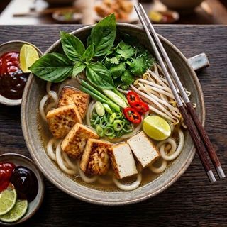 Zupa Udon tofu