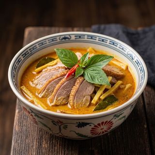 Curry (czerwone) kaczka + Ryz