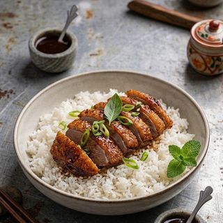 Po kantońsku (pikantne) kaczka + Ryz