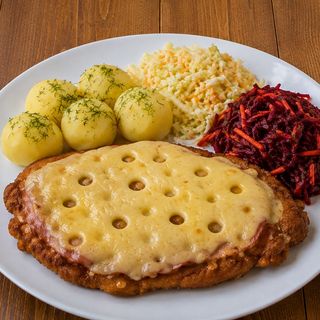 Kotlet szwajcar z ziemniakami