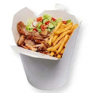 Kubełek - frytki - surówki z mięsem kraftowym