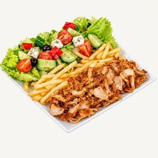 Kebab na talerzu z Frytkami XL