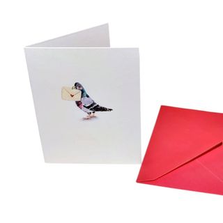 Mini kartka - gołąb