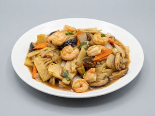 B2 - Gambas com Bambu e Cogumelos