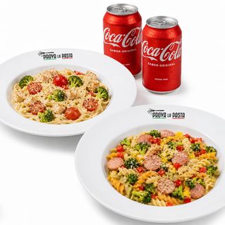 2 MASSAS À ESCOLHA + 2 BEBIDAS POR UM PREÇO ESPECIAL!
