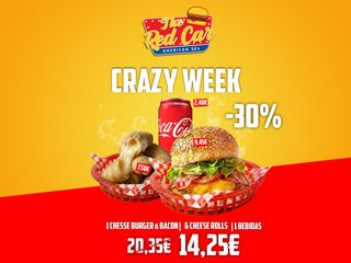 CheeseBurger & Bacon / 1 Bebidas / 6 CheeseRolls