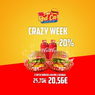 2 CheeseBurger & Bacon / 2 Bebidas