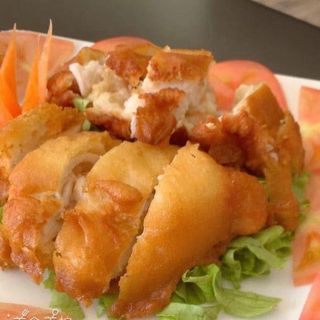 Frango Frito com Gambas