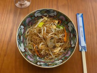 Massa de Arroz com Legumes