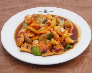 Gambas com Cogumelos