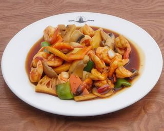 Gambas com Cogumelos