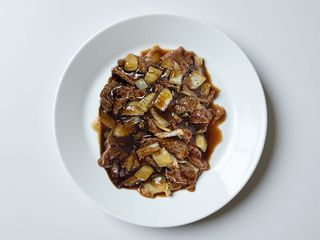 Vaca com molho de ostra