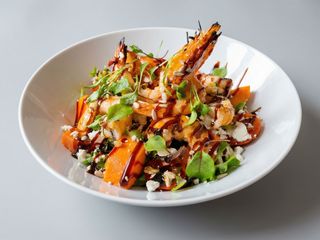 Salada de Gambas Grelhadas