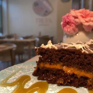 Bolo Bolacha Cobertura Caramelo