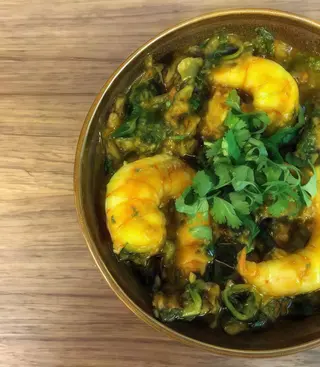 Saag Prawn