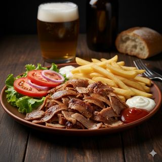 Kebab no prato
