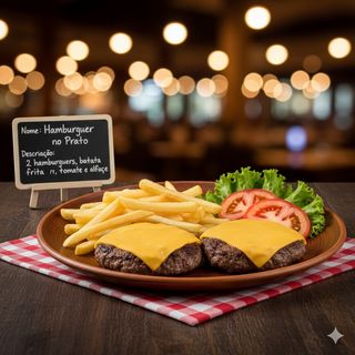 Hamburguer no Prato