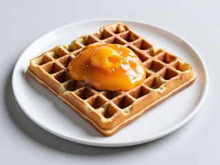 Waffle com Ovos Moles