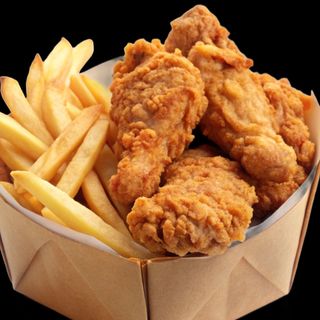 Crispy Wings Individual with fries