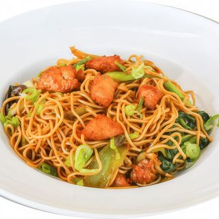 Noodles de Ovo com Frango
