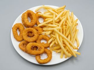 Calamares com Batata Frita