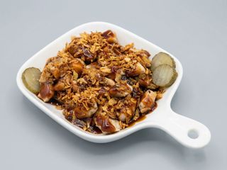 Murgh Chat / Pica-Pau de frango Cubos de peito de frango com tamarindo