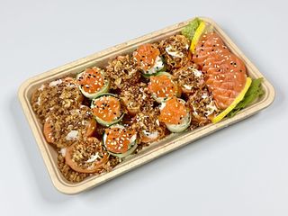  43 - Gunkan misto + sashimi (22 peças)