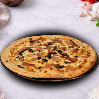 Pizza Carbonara Familiar & Pão de alho