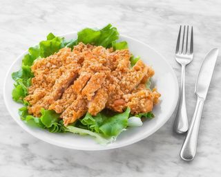 838. Galinha frita com Amêndoa