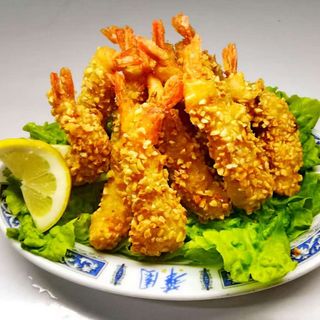 829. Gambas panadas com Amêndoa