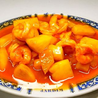 849. Gambas com ananás natural