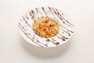 Risotto Camarão com Manga
