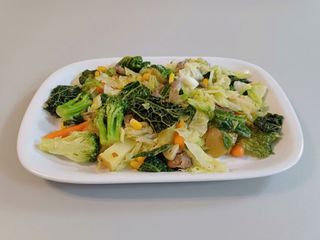 Legumes Salteados com Fetuccine