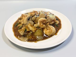 92. Camarão com Bambu e Cogumelos Chineses