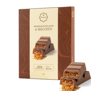 Tablete Biscoito de Chocolate Leite