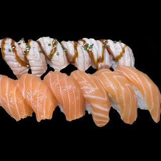A50-Nigiri salmão e braseado