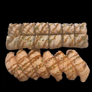 A48-Braseado de maki+nigiri salmão