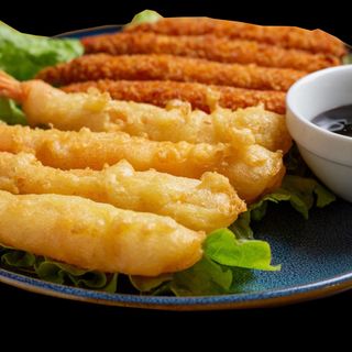 C5-Gambas panadas e tempura