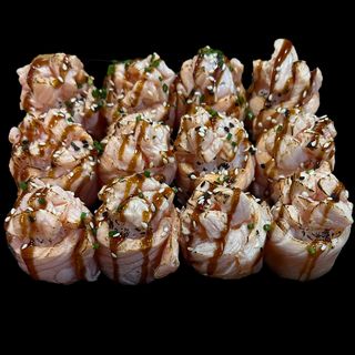 A42-Gunkan salmão braseado