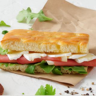 Focaccia de Presunto, Brie e Rúcula