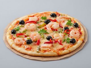 PIZZA DE CAMARAO/GAMBAS medio