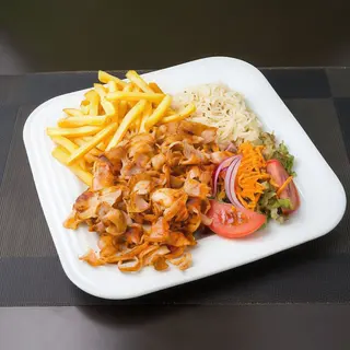 Kebab no prato 
