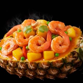 Gambas com Ananás ao Natural