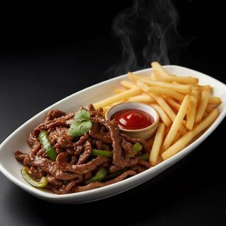 Vaca com Batatas Fritas