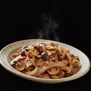Vaca com cogumelos