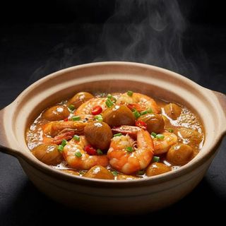 Gambas com Castanhas na Caçarola