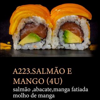 A223.URAMAKI SALMÃO E MANGO